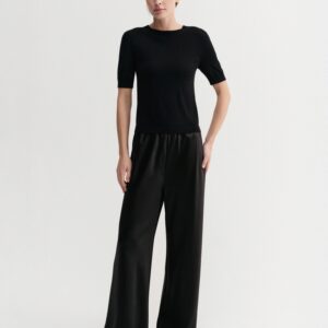 Satin-Hose BIAS in Black, ALMADA LABEL