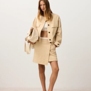 Wickelrock in Beige, CLOSED