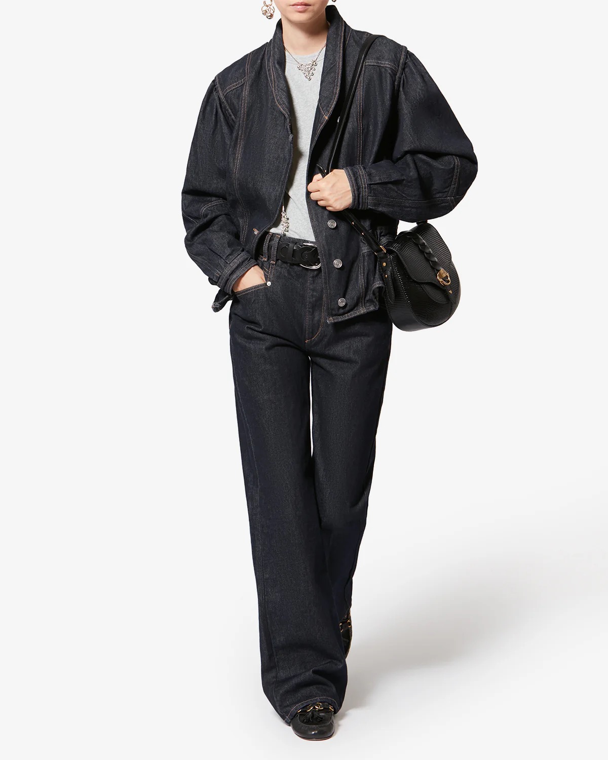 Thema 2 11 Denim Jacke DOLIE in Dark Midnight , ISABEL MARANT
