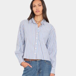 Bluse WYLER in blue white, XIRENA