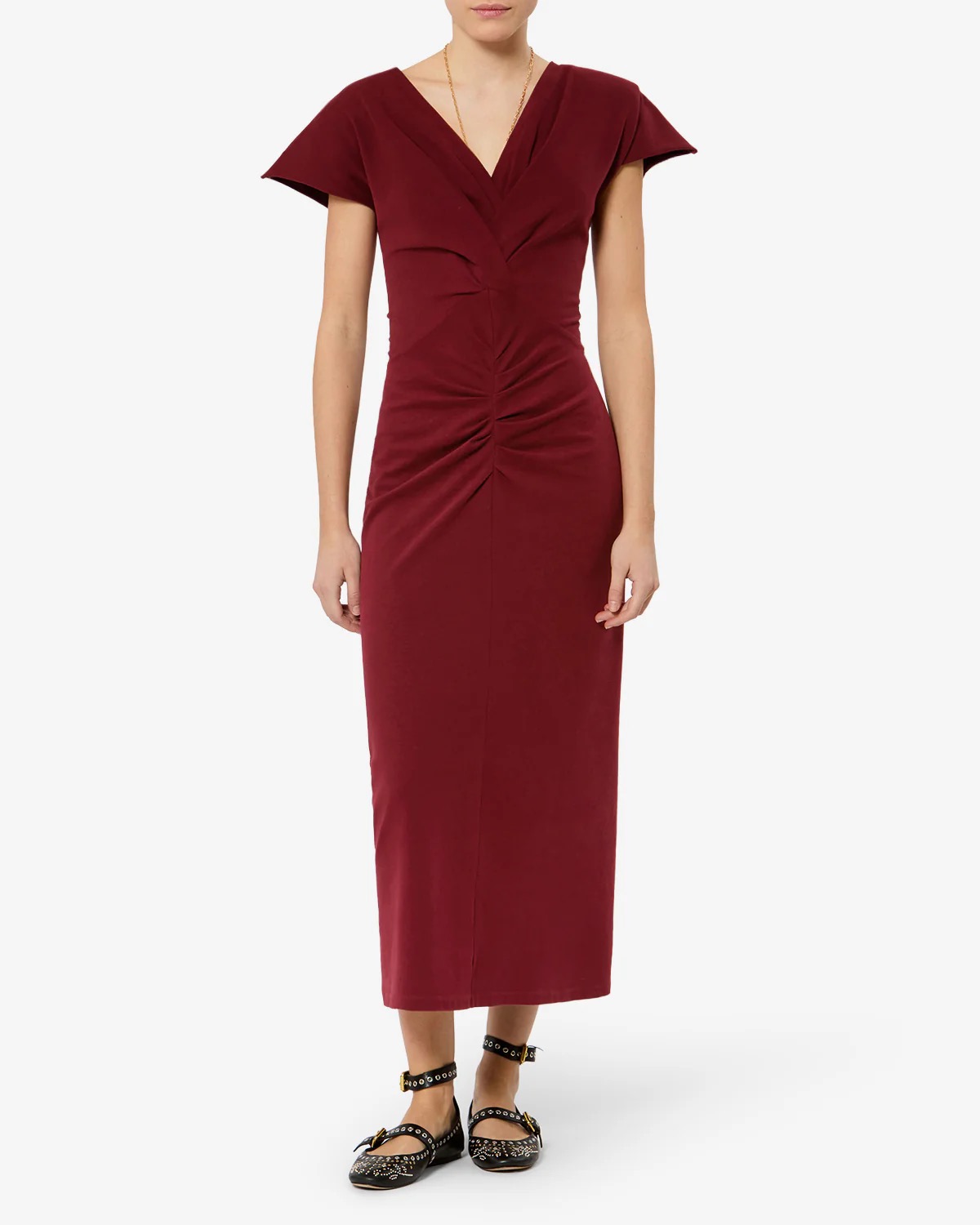 Kleid NADRA in dark Burgundy, ISABEL MARANT