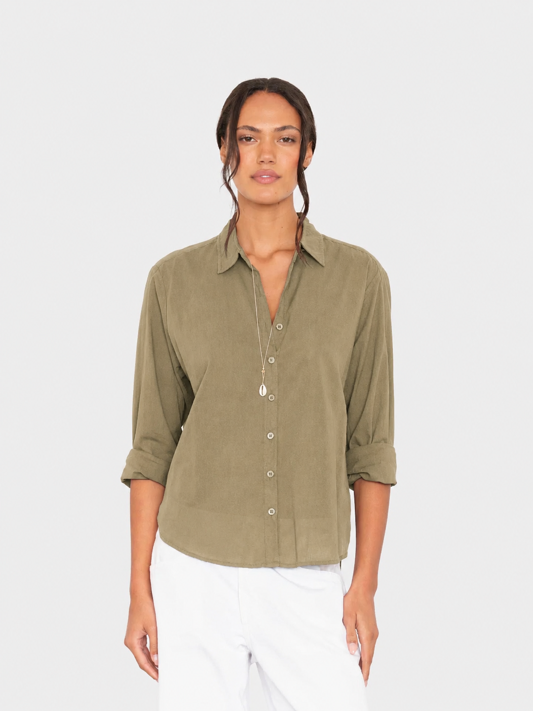 Bluse BOWIE in olive XIRENA
