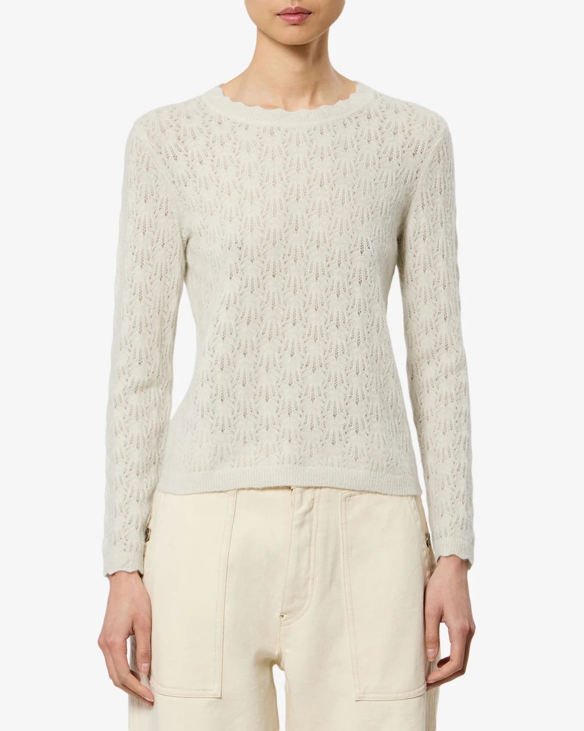 Pullover OBELINE in cream ISABEL MARANT