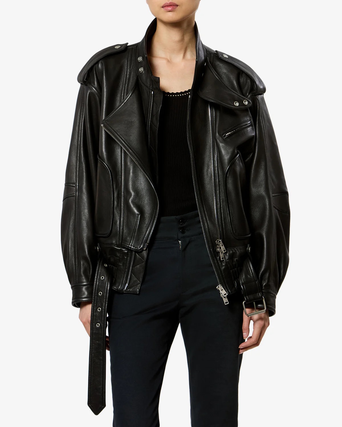 Lederjacke FARZA in black ISABEL MARANT