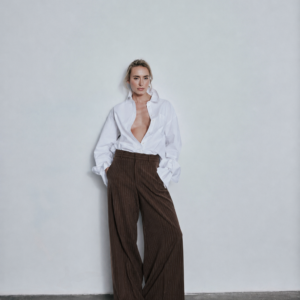 Hose IVON FLANNEL in dark brown, ROSSI