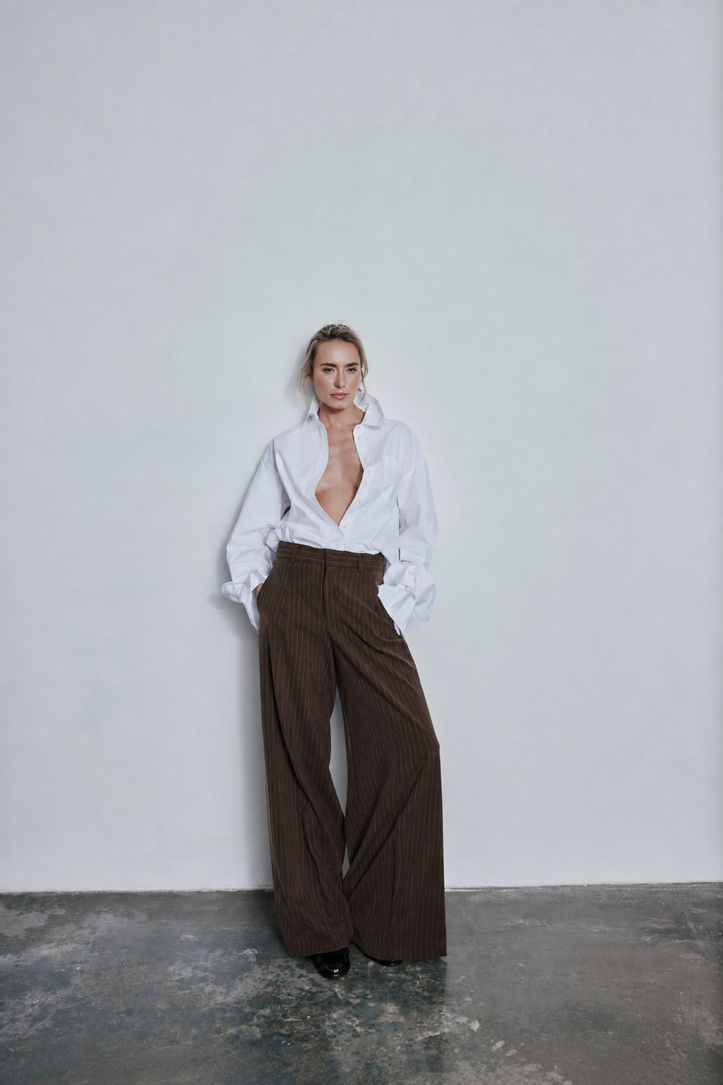 Hose IVON FLANNEL in dark brown, ROSSI
