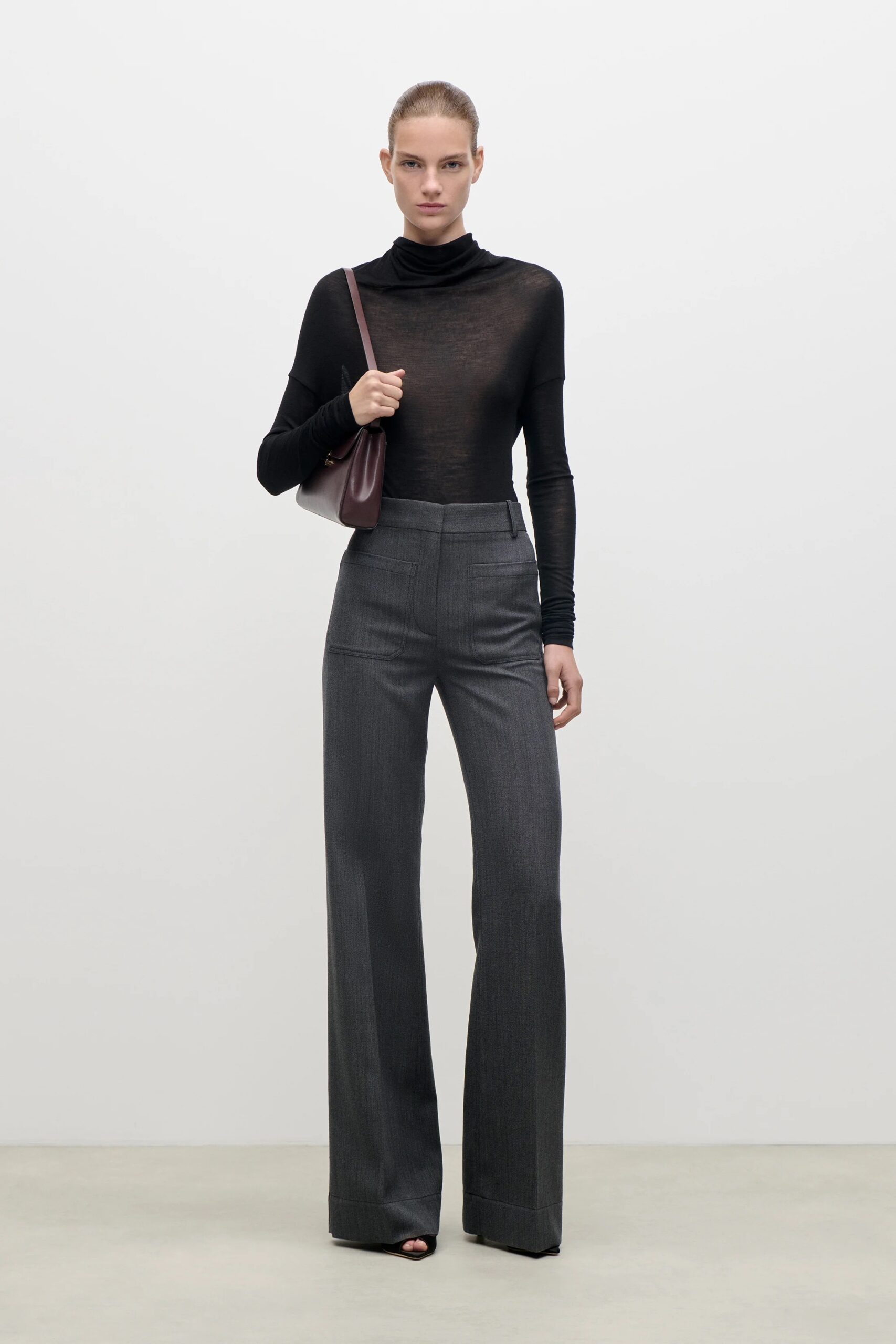 Hose ALINA in ash melange, VICTORIA BECKHAM