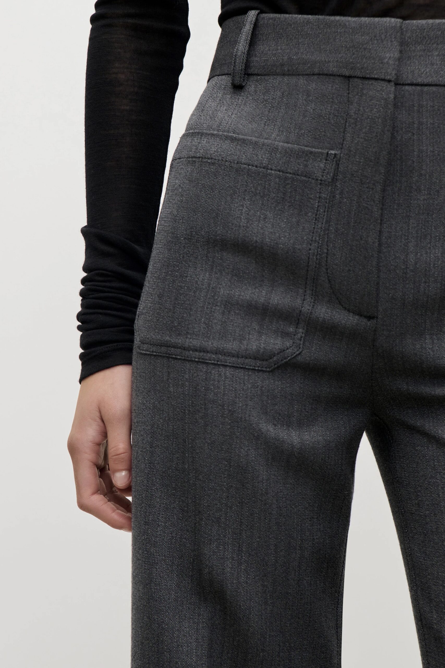 Hose ALINA in ash melange, VICTORIA BECKHAM