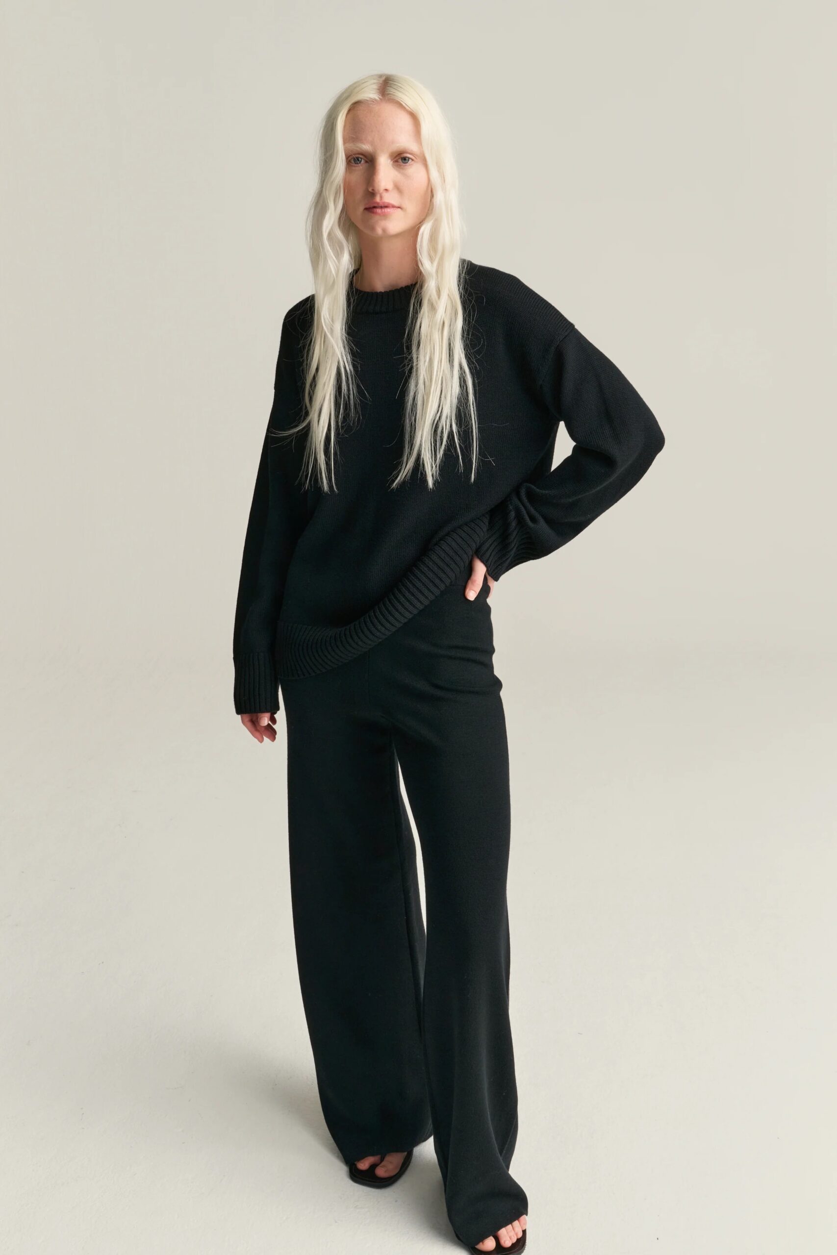 Knitted Pants in Black