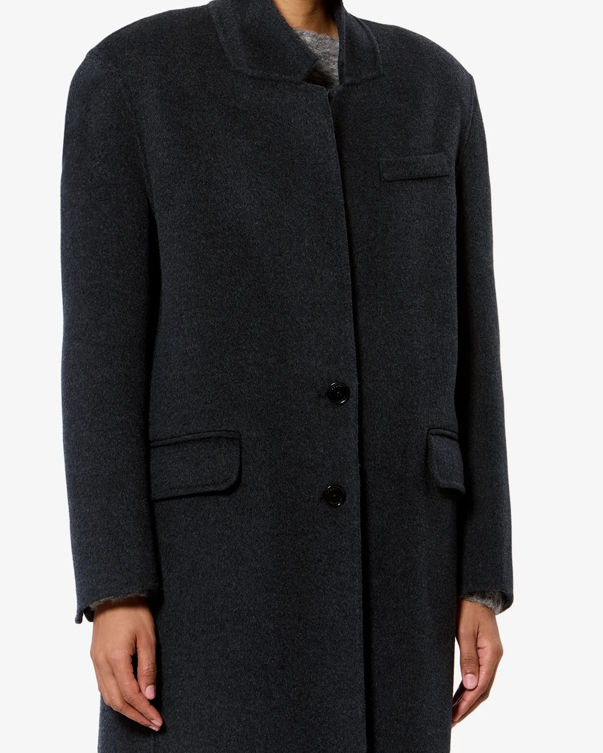 Mantel CLESA in anthracite ISABEL MARANT