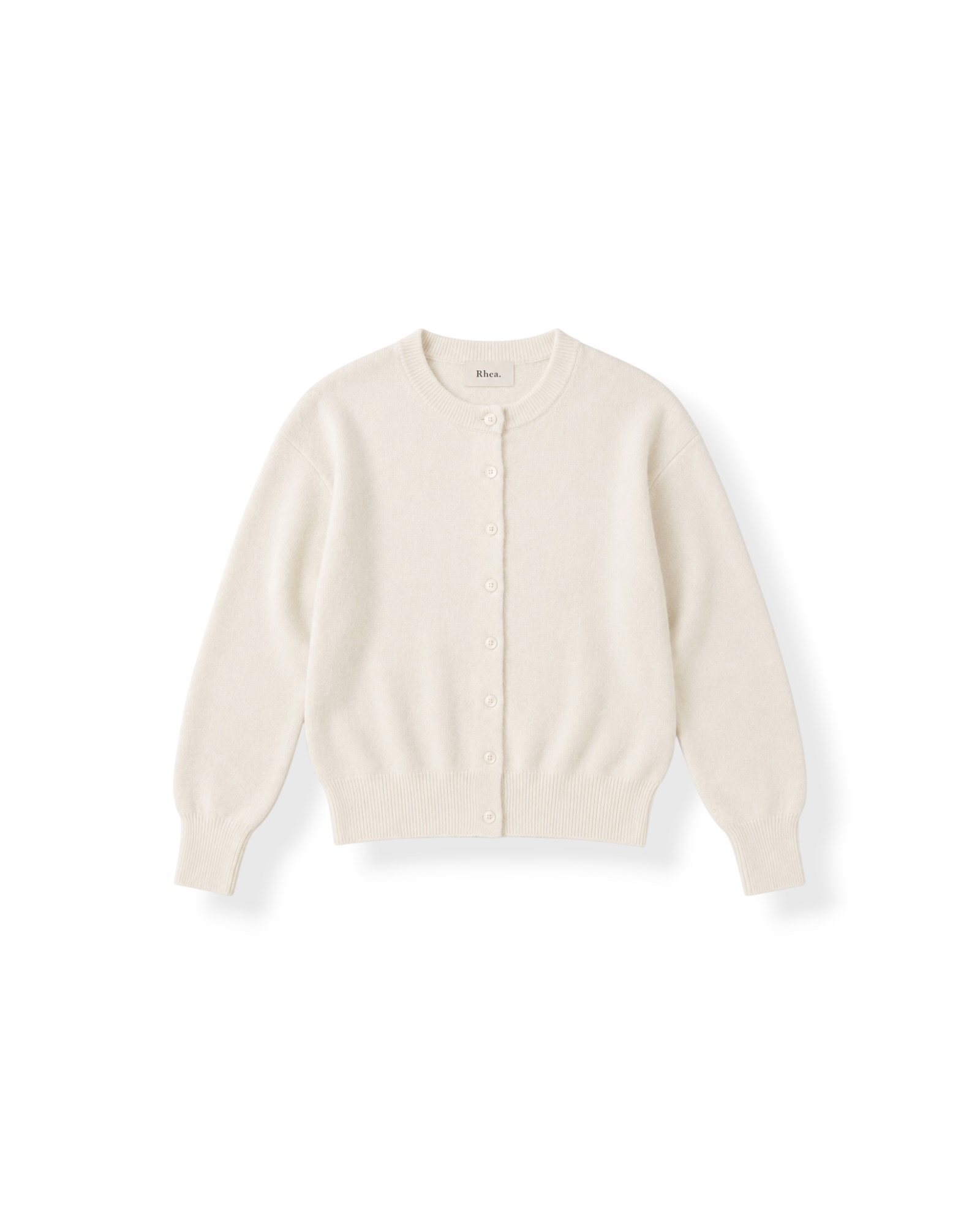 Cardigan Classic in Off White, Rhea