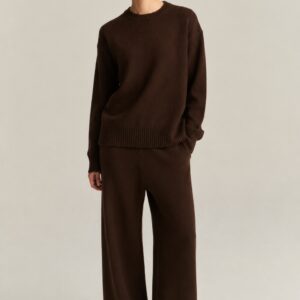 Knitted Pants in Brown, RHEA