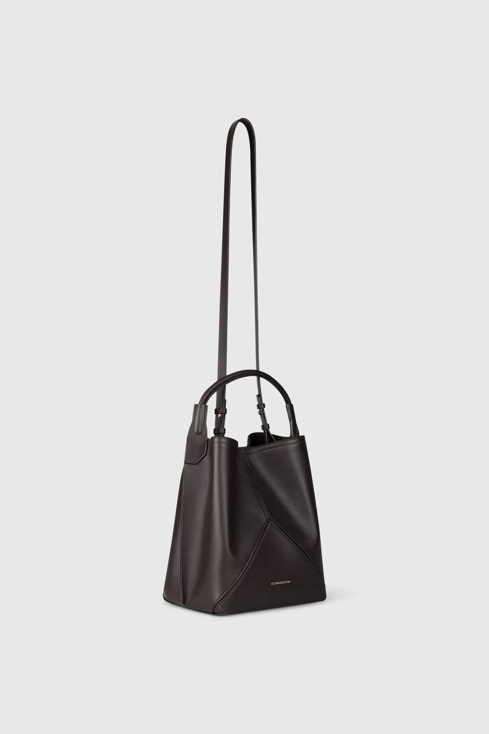 Victoria Bucket bag in coffee VICTORIA BECKHAM