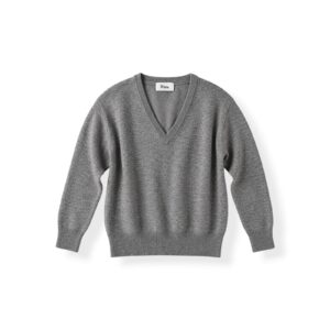 Pullover Deep V in Mid Grey, RHEA