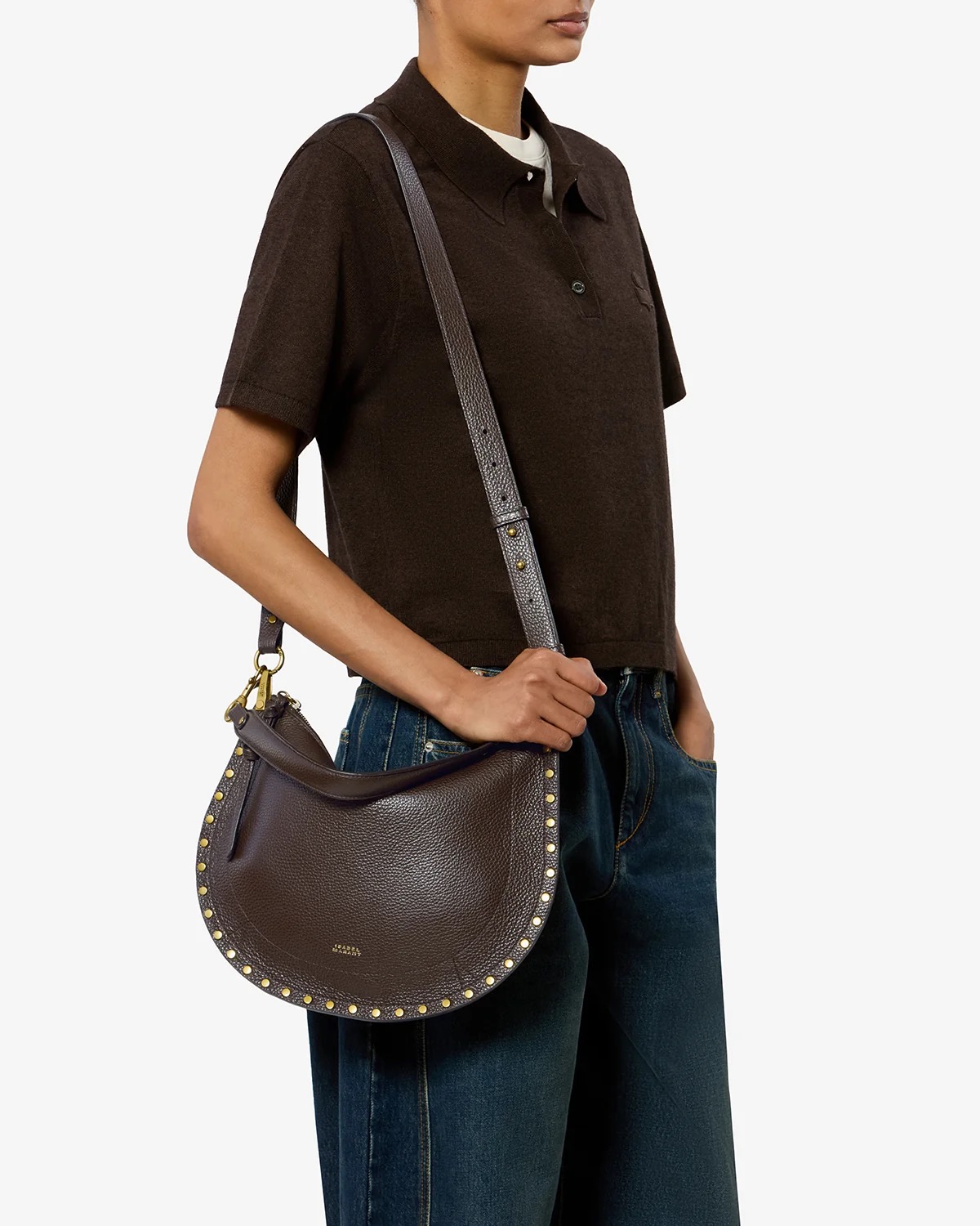 Tasche OSKAN SOFT ZIP in coffee ISABEL MARANT