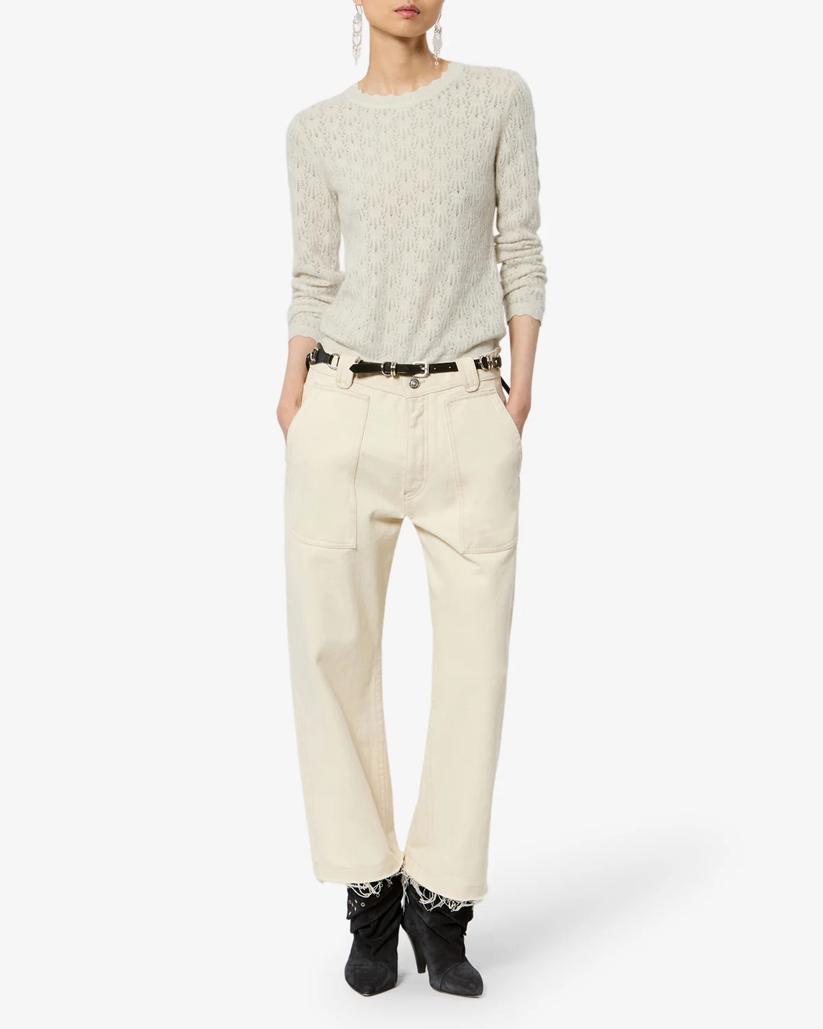 Pullover OBELINE in cream ISABEL MARANT