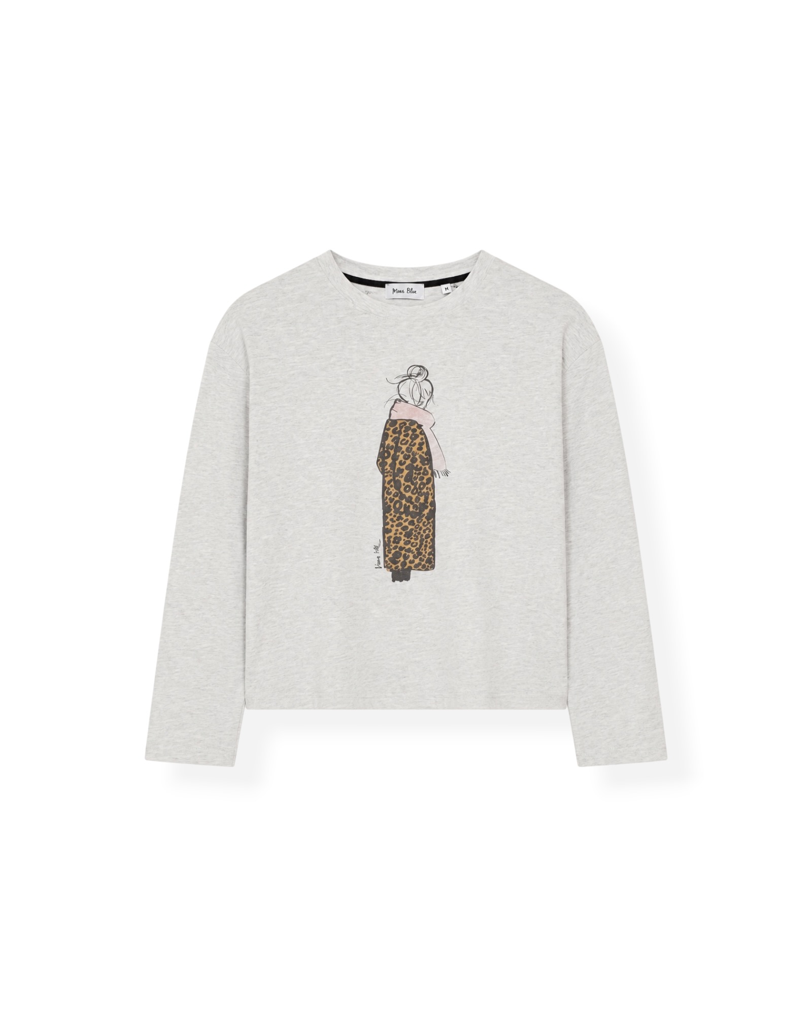 T-Shirt LEO MANTEL in heather grey, KERA TILL,