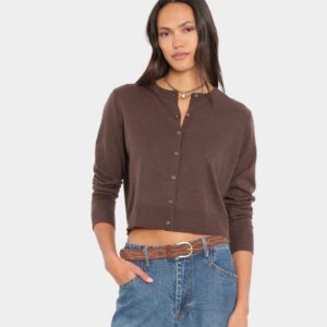 Cardigan BRAZIL in chocolate brown, XIRENA