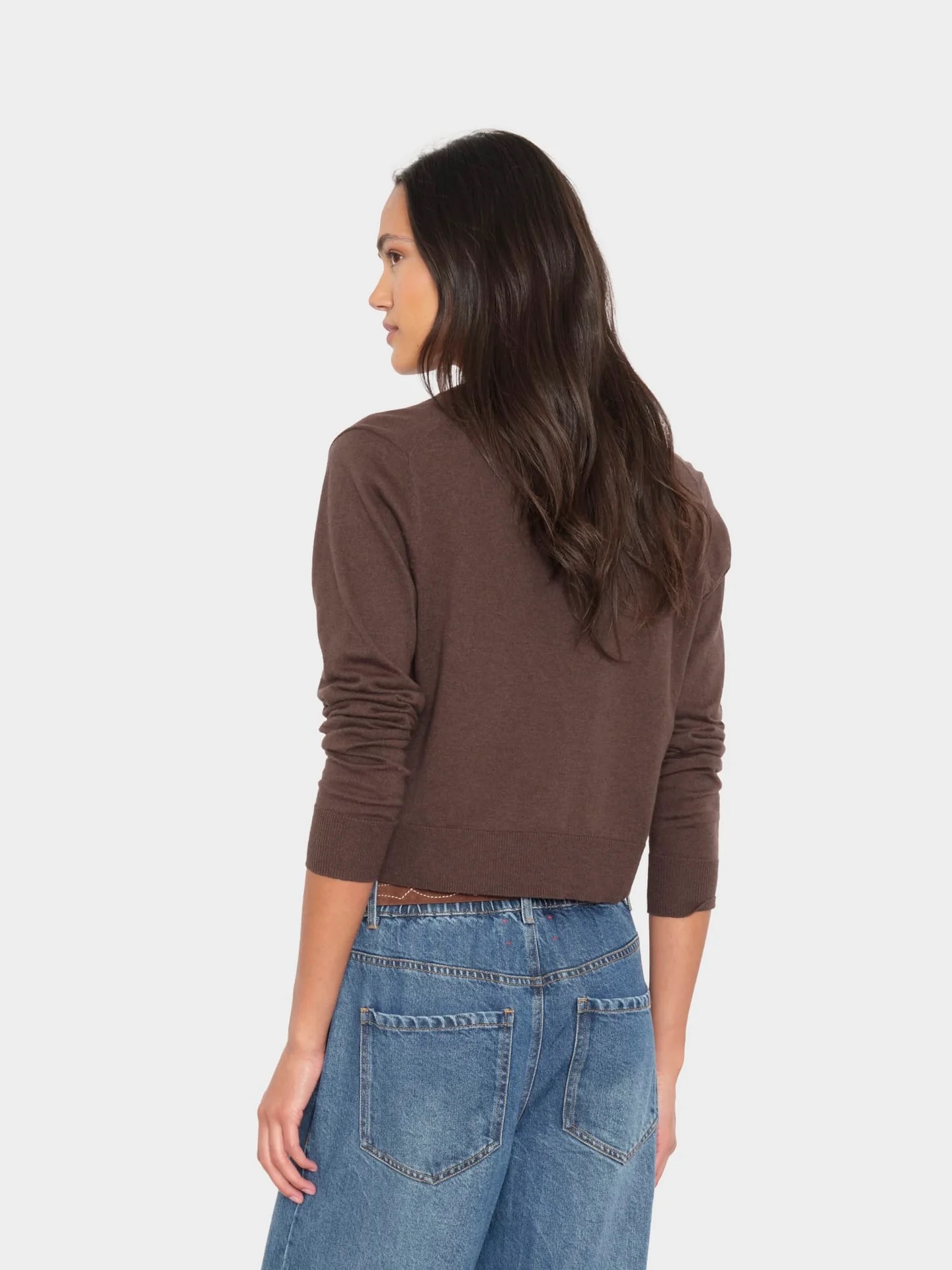 Cardigan BRAZIL in chocolate brown, XIRENA