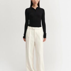 Top JULES RIB in black, ALMADA LABEL