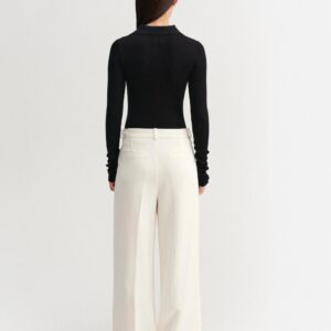 Top JULES RIB in black, ALMADA LABEL