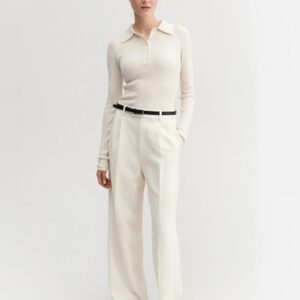Top JULES RIB in cream ALMADA LABEL
