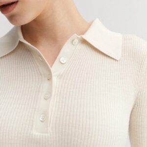 Top JULES RIB in cream ALMADA LABEL