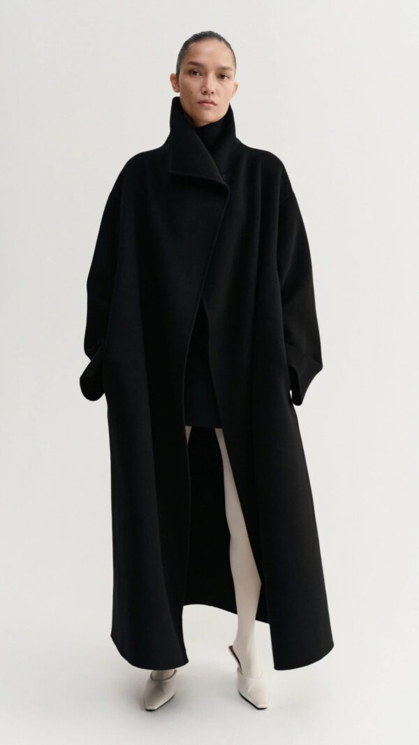 Mantel KAITY in black ALMADA LABEL