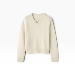 Pullover YARA V-Neck in Vanilla ALMADA LABEL