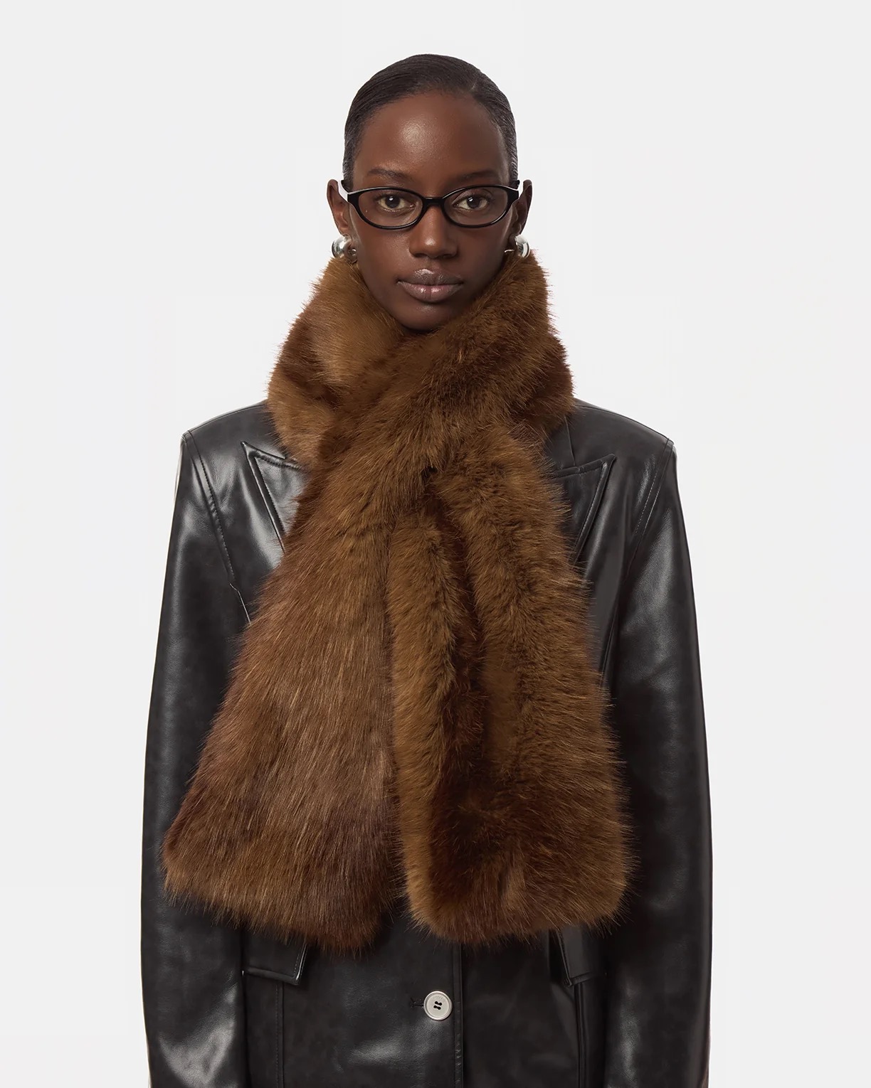 Schal KAI MINK in brown APPARIS